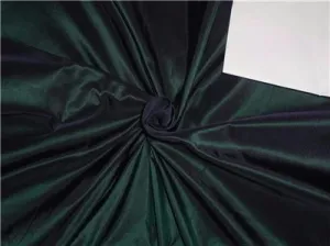 100% Pure Silk Taffeta Fabric Dark Green x Black colour 54&quot; wide  TAF279[2]