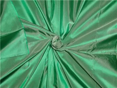 100% Pure Silk Taffeta Fabric Green 54&quot;