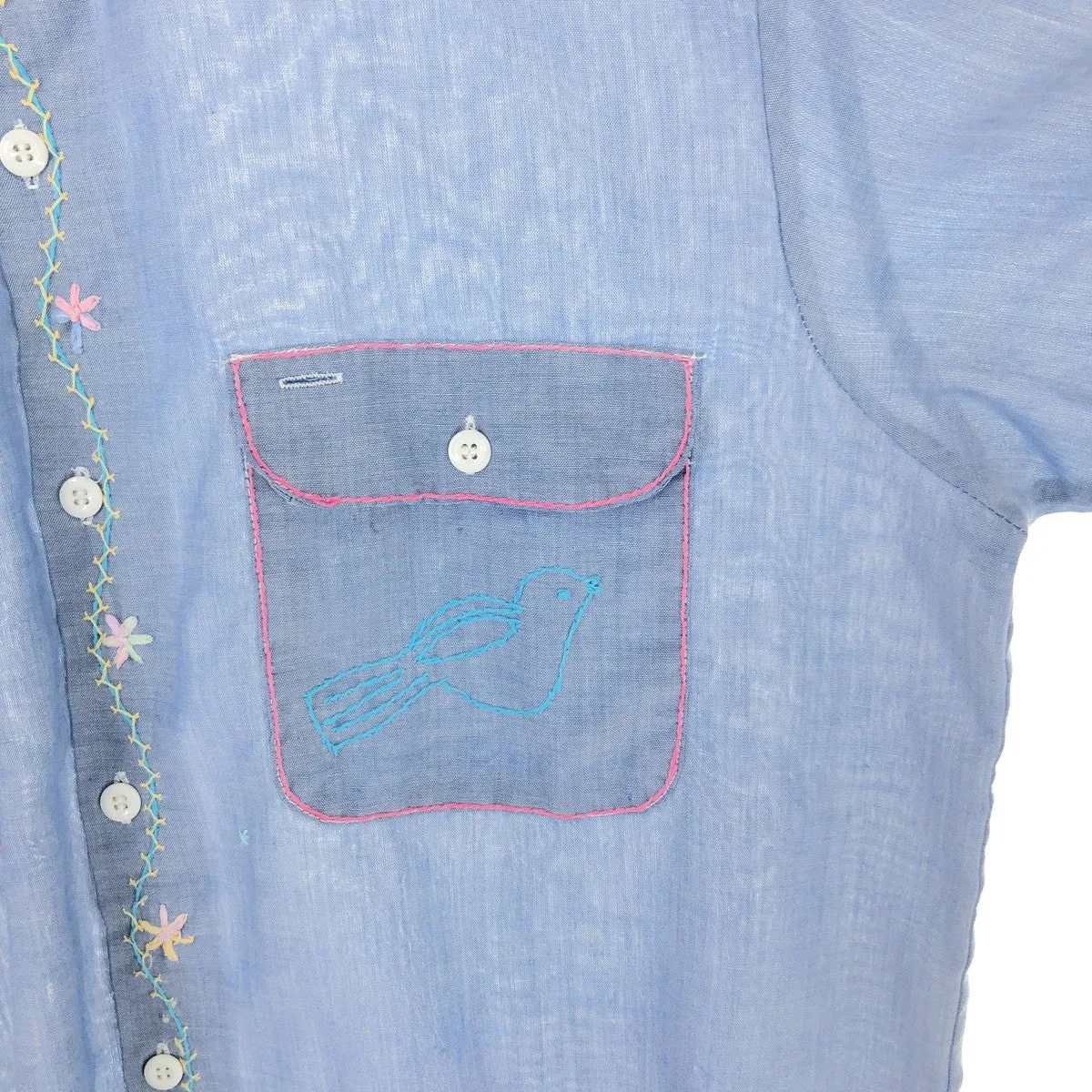 70'S BIG MAC JCPenney Chambray Long Sleeve Work Shirt Men's Medium Vintage /eaa469547