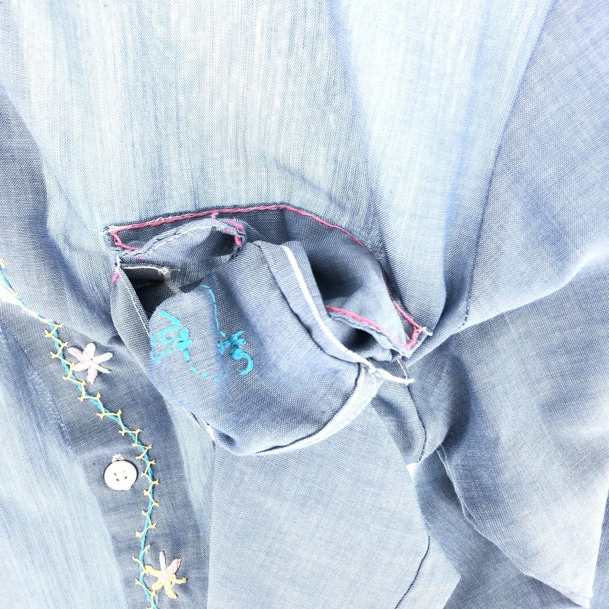 70'S BIG MAC JCPenney Chambray Long Sleeve Work Shirt Men's Medium Vintage /eaa469547