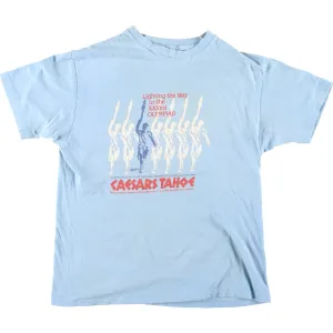 80'S Hanes 100% COTTON Blue Tag Olympics Short Sleeve Printed T-Shirt Made in USA Men's L Vintage /eaa395170