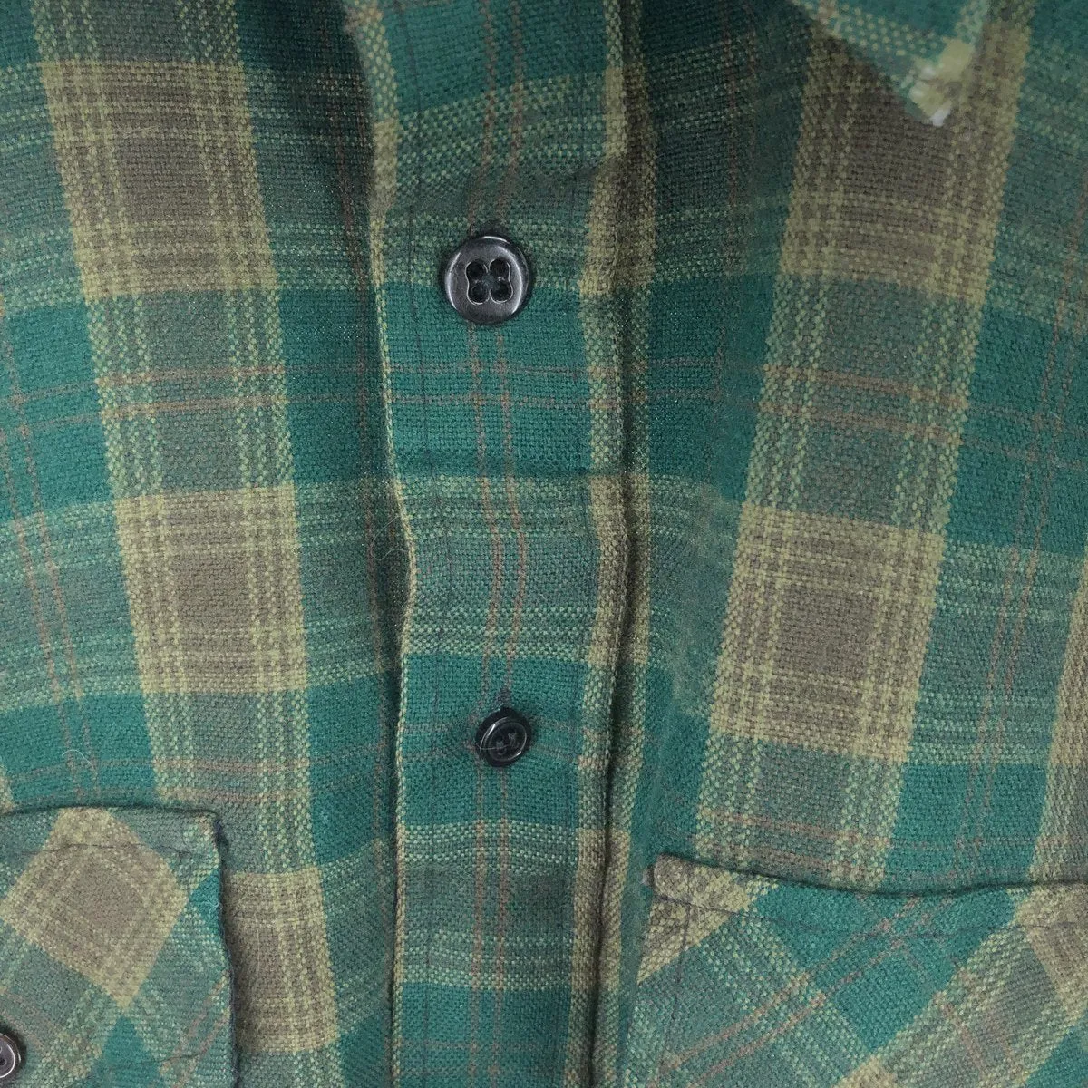 80'S VAN HEUSEN WINTERWEIGHTS Long Sleeve Light Flannel Check Shirt Men's L Size Vintage /eaa481055