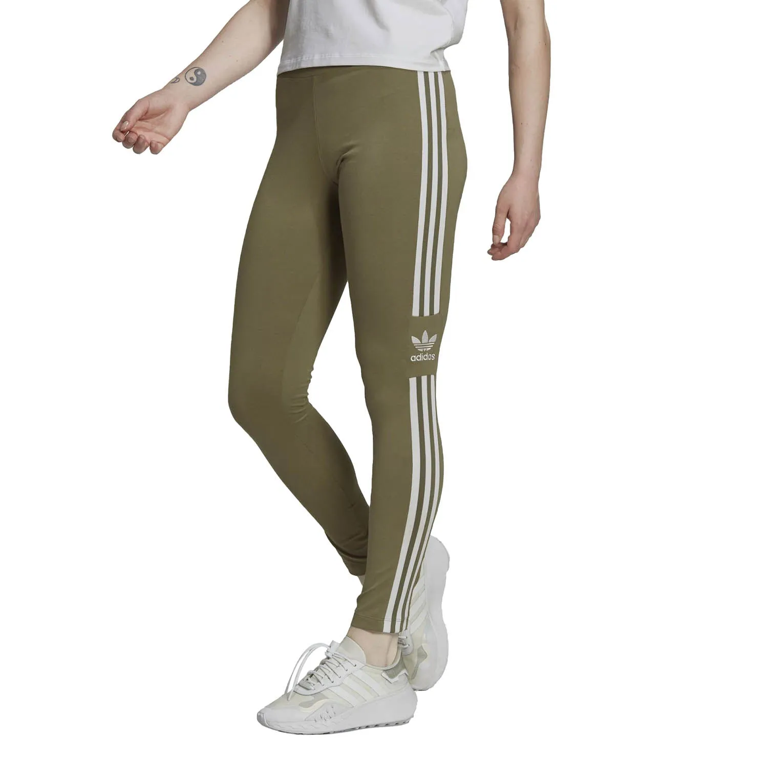 Adidas Women's Loungewear Trefoil Tights Orbit Green