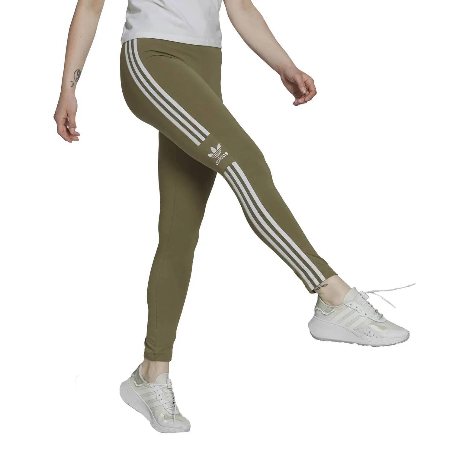 Adidas Women's Loungewear Trefoil Tights Orbit Green