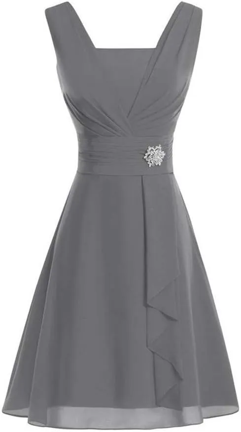 Aniywn Women Formal Wedding Bridesmaid Dress Plus Size High-Waist Party Ball Prom Gown Cocktail Dress