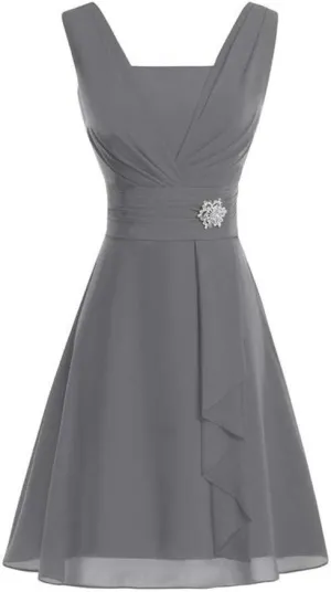 Aniywn Women Formal Wedding Bridesmaid Dress Plus Size High-Waist Party Ball Prom Gown Cocktail Dress