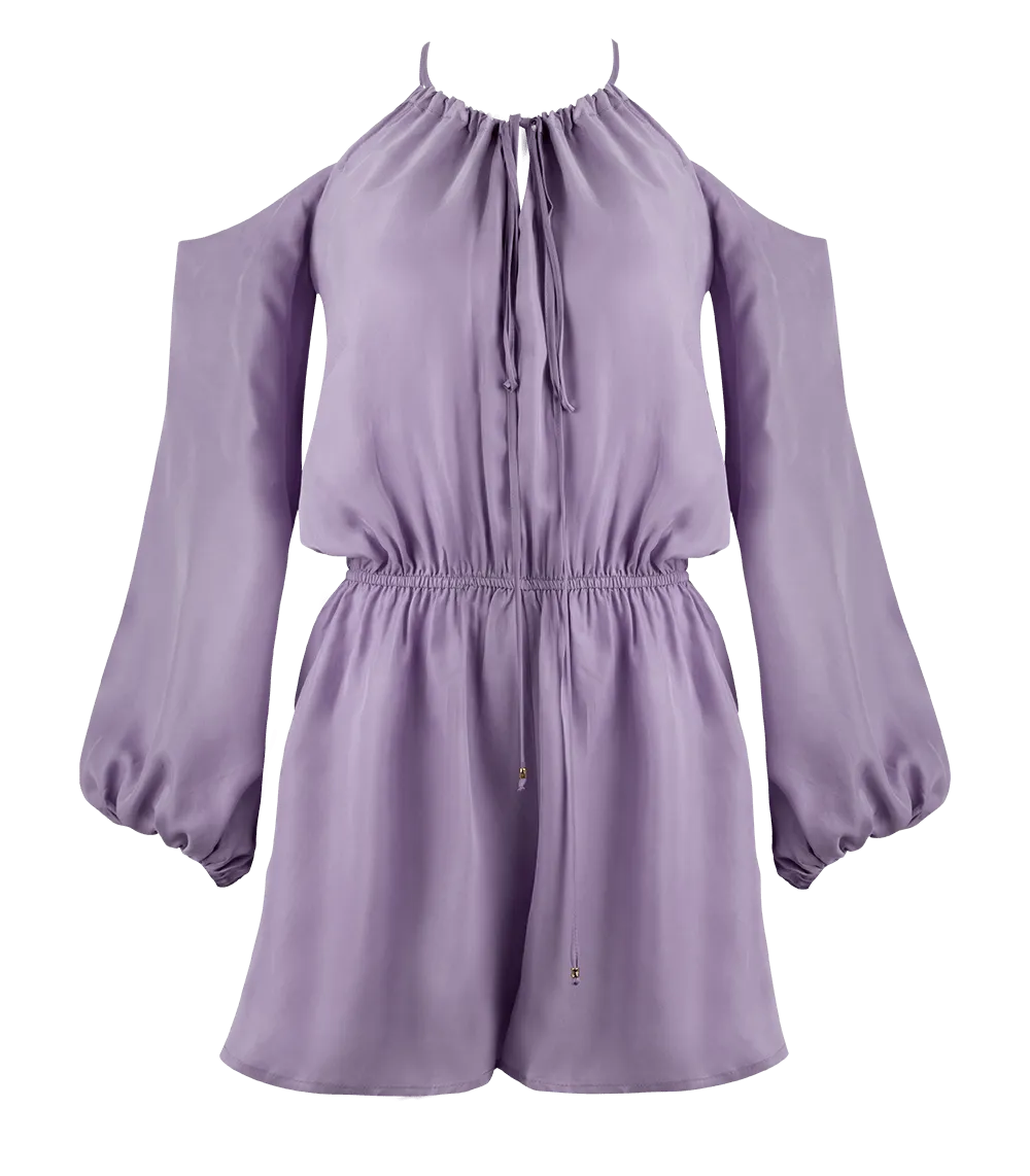 Antigone Drop Shoulder Playsuit Lavender
