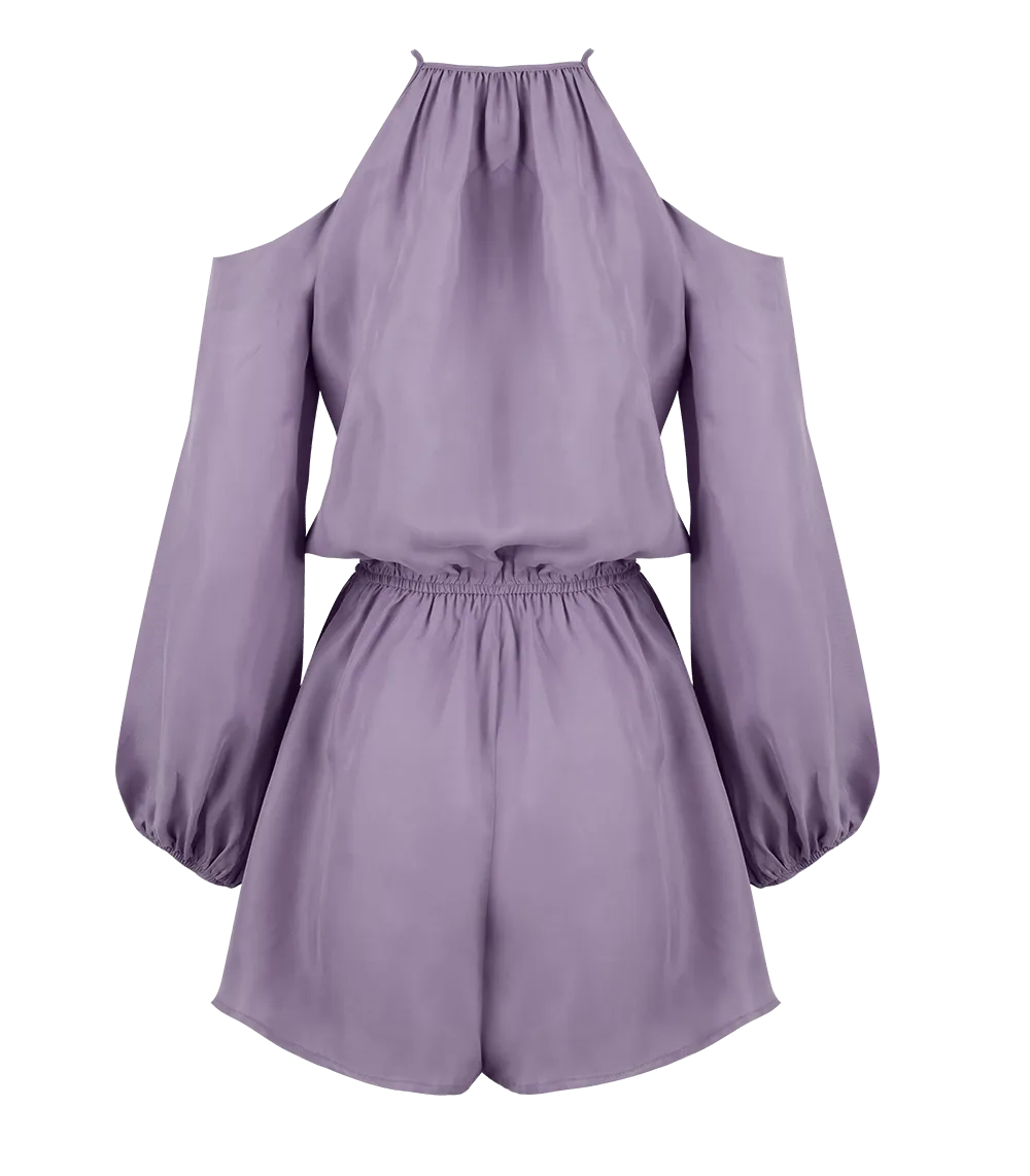 Antigone Drop Shoulder Playsuit Lavender
