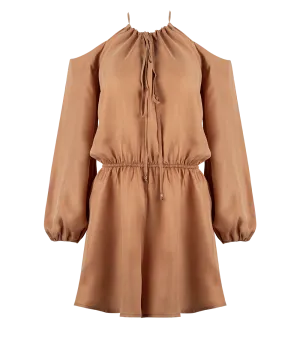 Antigone Drop Shoulder Playsuit Nude