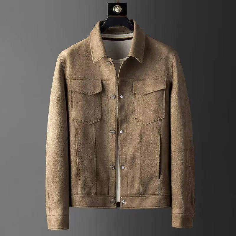 Aule Suede Button-Down Jacket