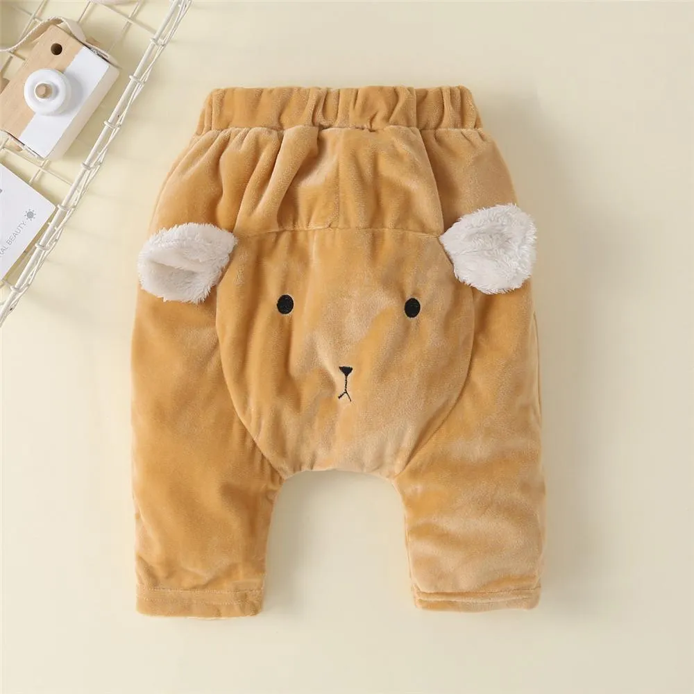 Baby Unisex Cartoon 3D Warm Bottoms Wholesale Baby Pants