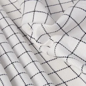 Black & White Grid Fabric 3285