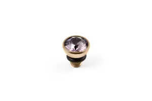 Bottone 5mm Light Amethyst Top Gold