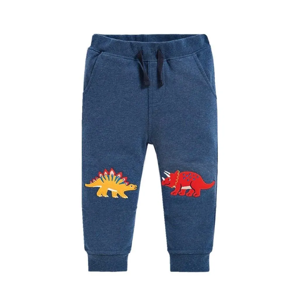 Boys Cartoon Stegosaurus Dinosaur Pattern Pants Little Boy Boutique Wholesale