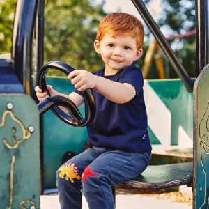 Boys Cartoon Stegosaurus Dinosaur Pattern Pants Little Boy Boutique Wholesale
