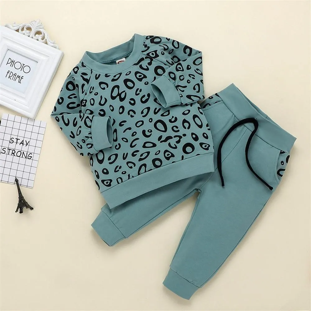 Boys Leopard Print Top & Pants
