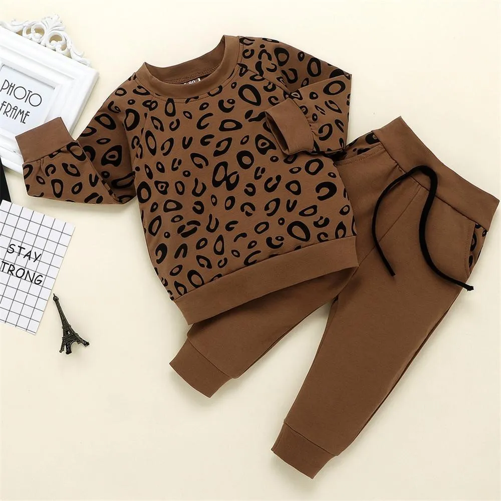 Boys Leopard Print Top & Pants