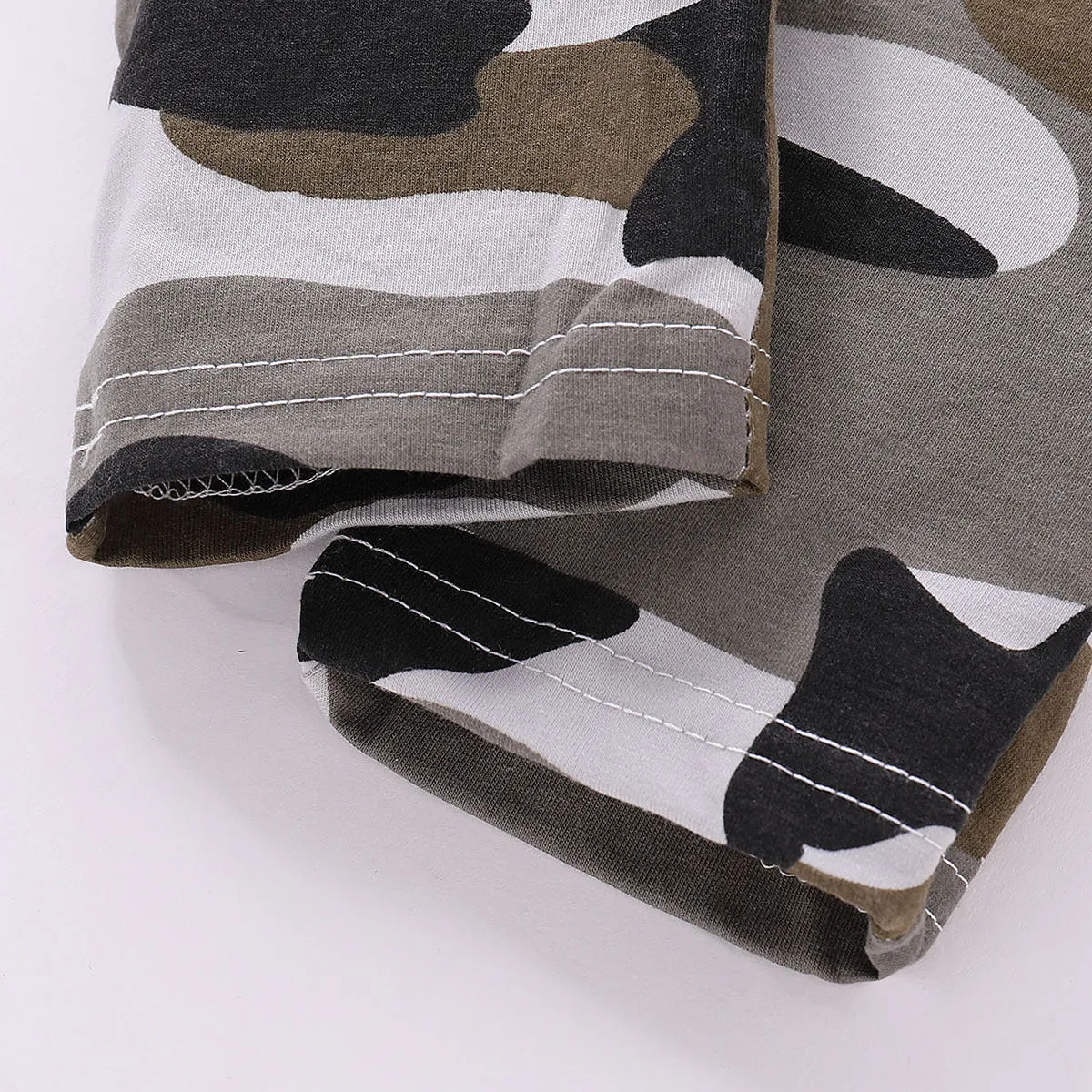 Boys Long Sleeve Letter Black Jumper & Camo Pants
