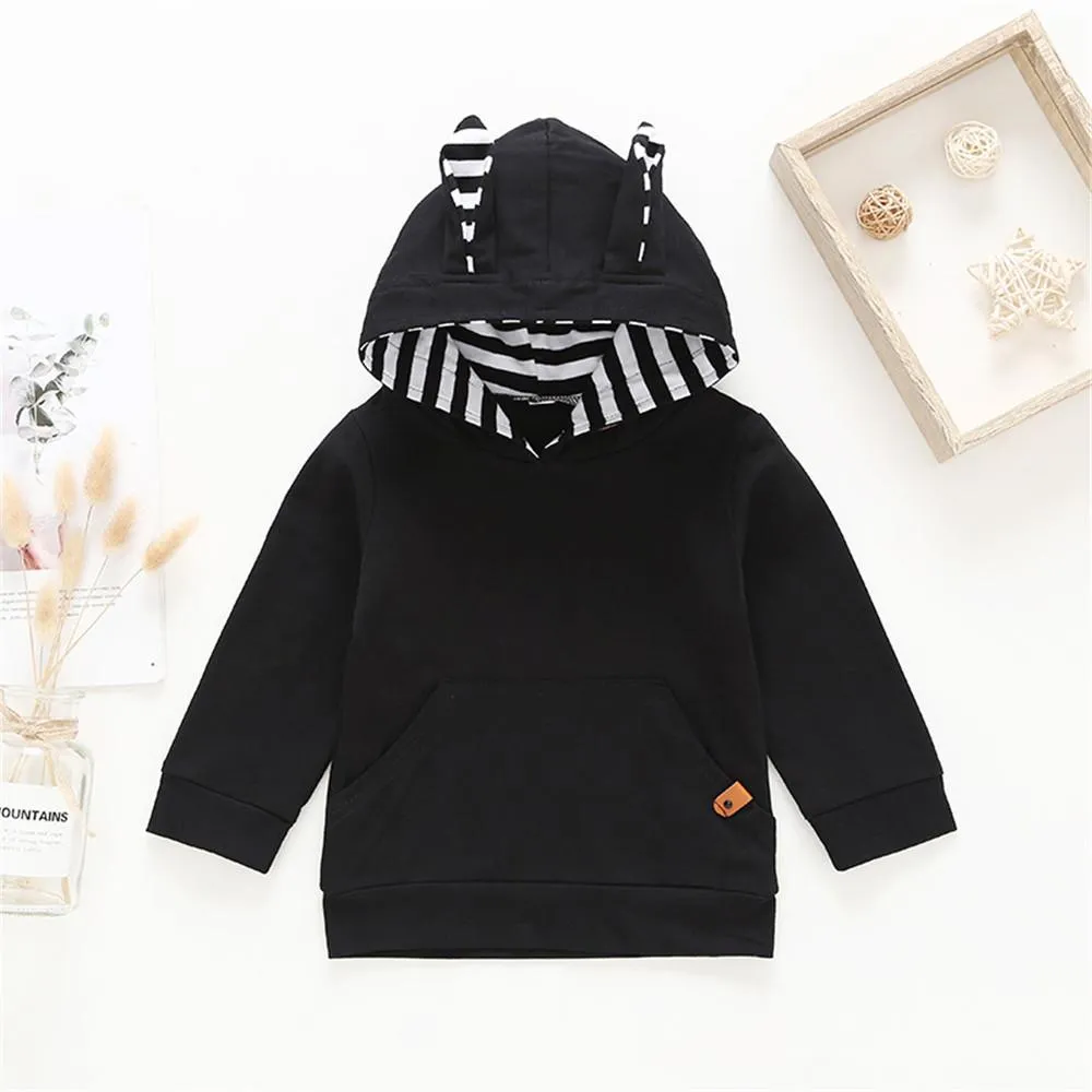 Boys Striped Long Sleeve Rabbit Hooded Jumper & Pants