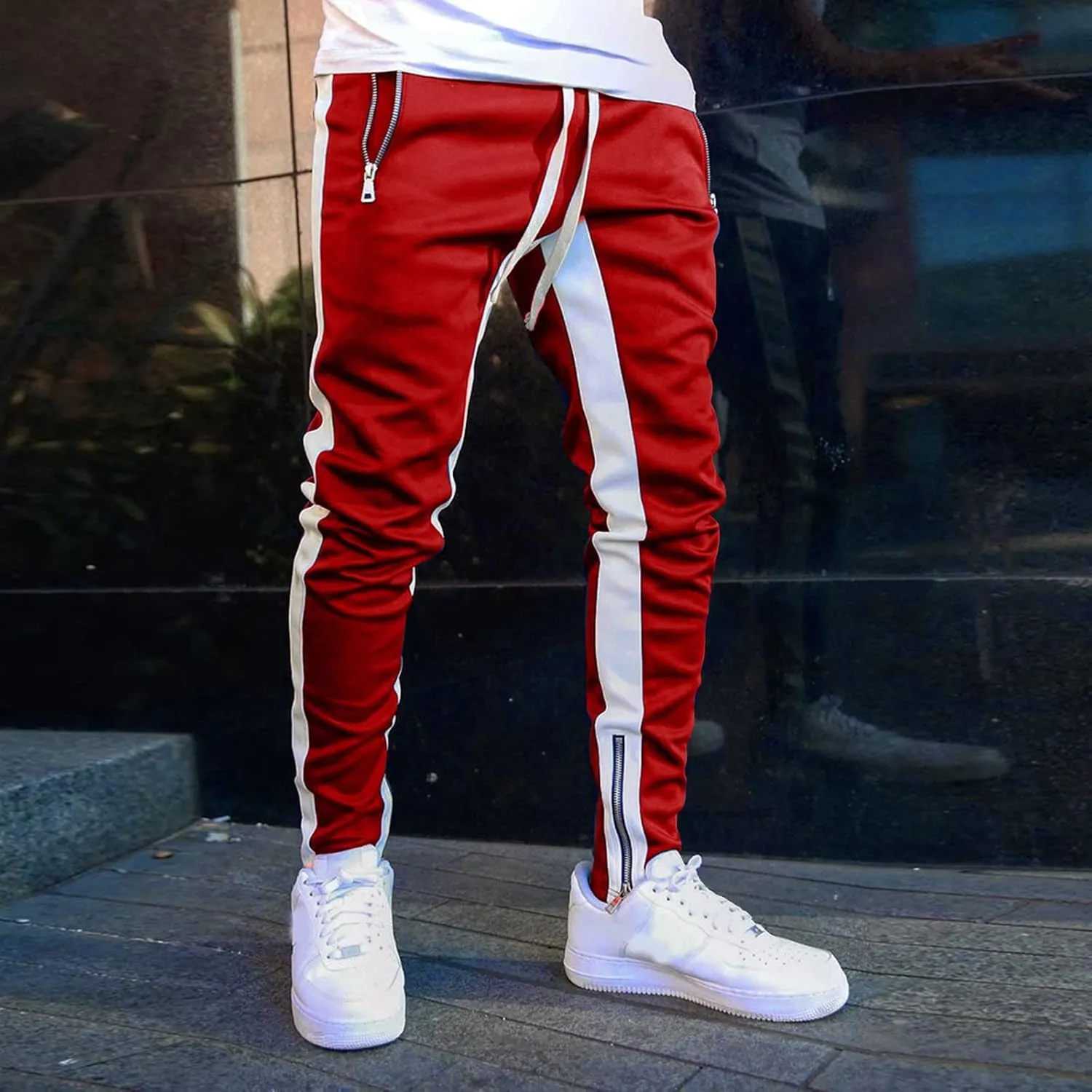 Cargo Pants for Men Big and Tall Straight Fit Cargo Pants for Men Stretch Men's Slim Fit Fleece Pants Winter Big and
