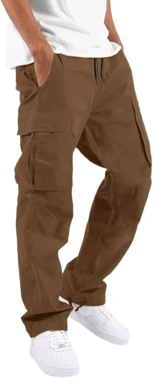 Cargo Sweatpants for Men Mens Lounge Pants with Pockets Men's Joggers Sweatpants Gym Training Workout Pants Slim Fit