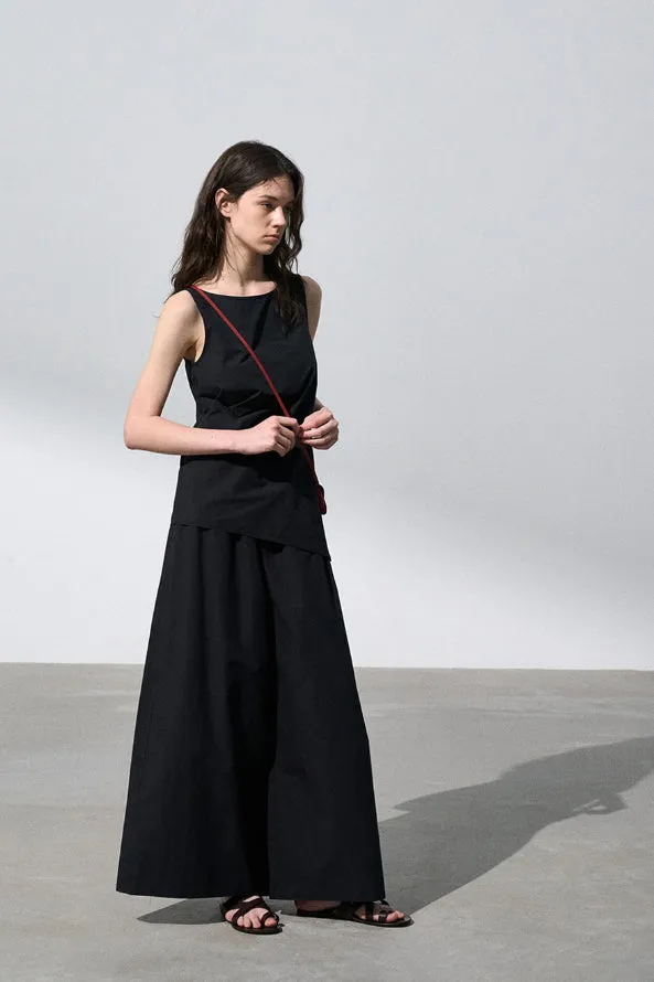Cotton blend linen super wide leg pants | 3 color