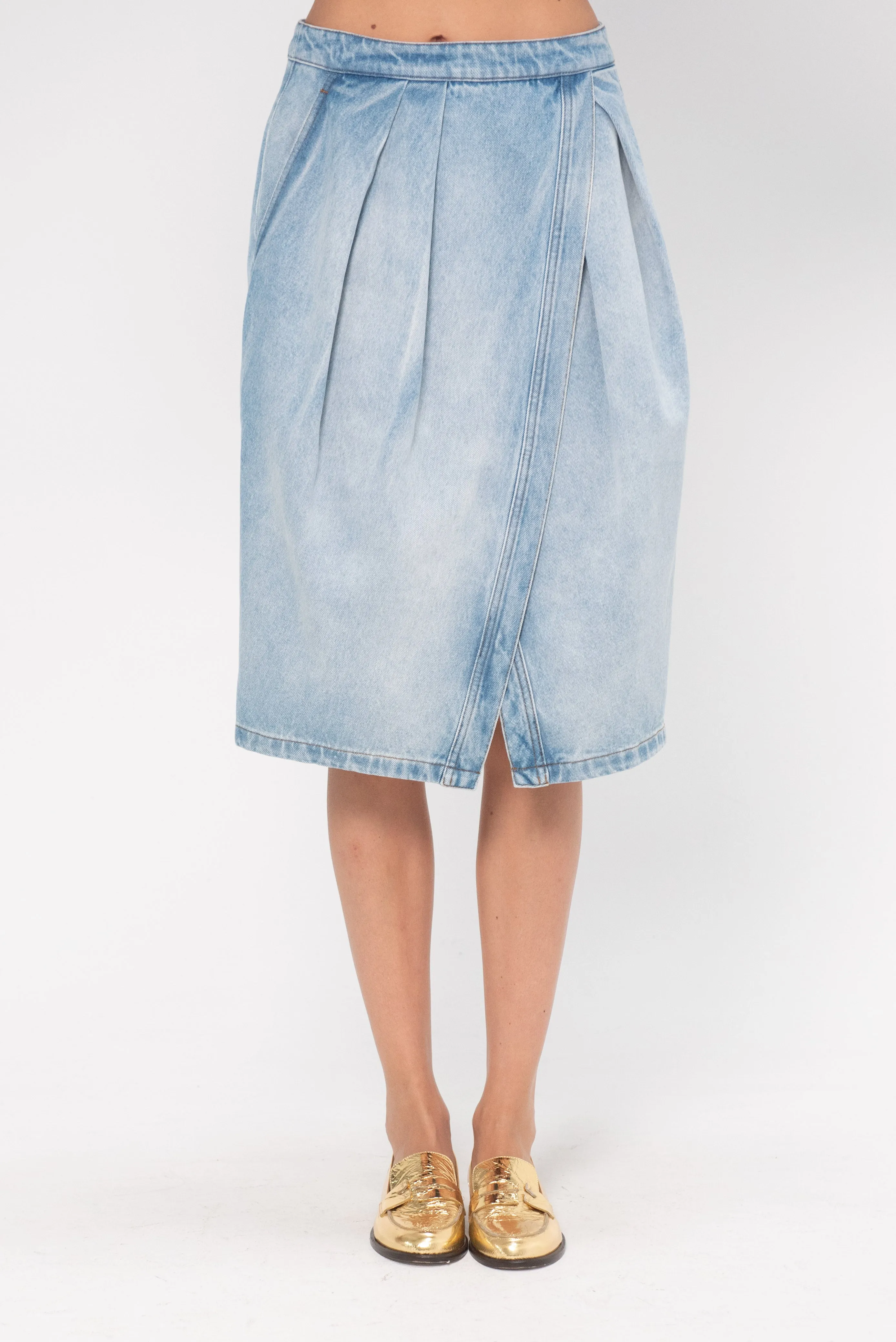 Denim Skirt, Light Blue