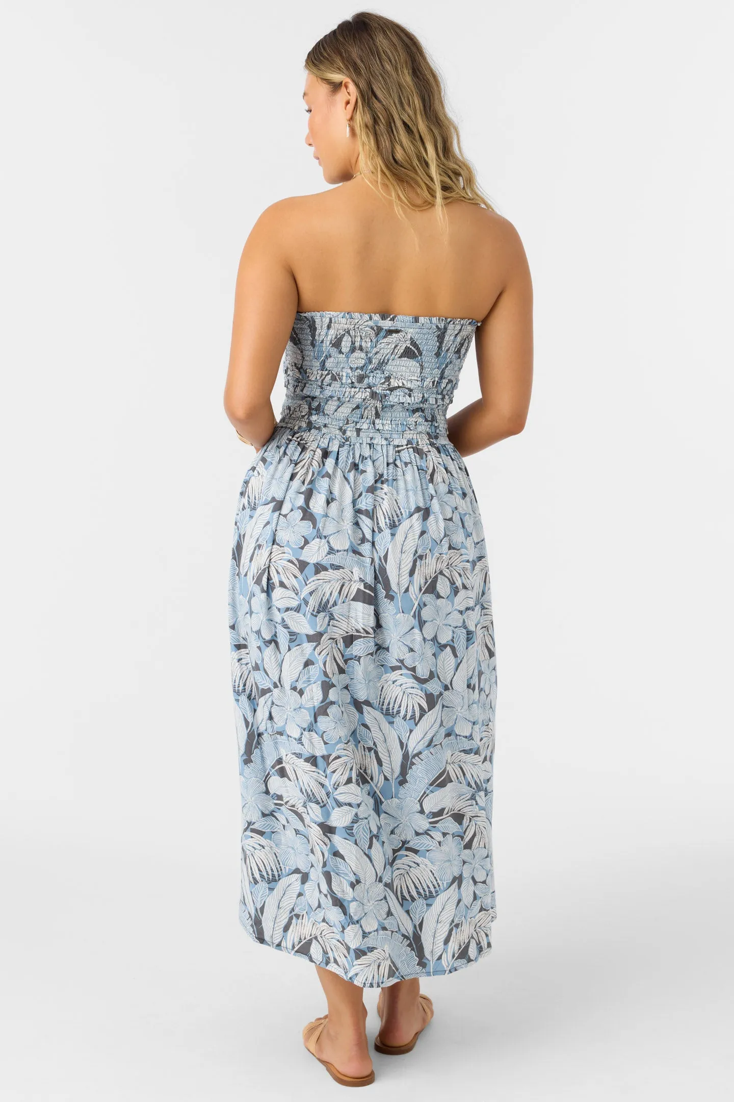 DEVYN PALMETTO FLORAL MIDI DRESS