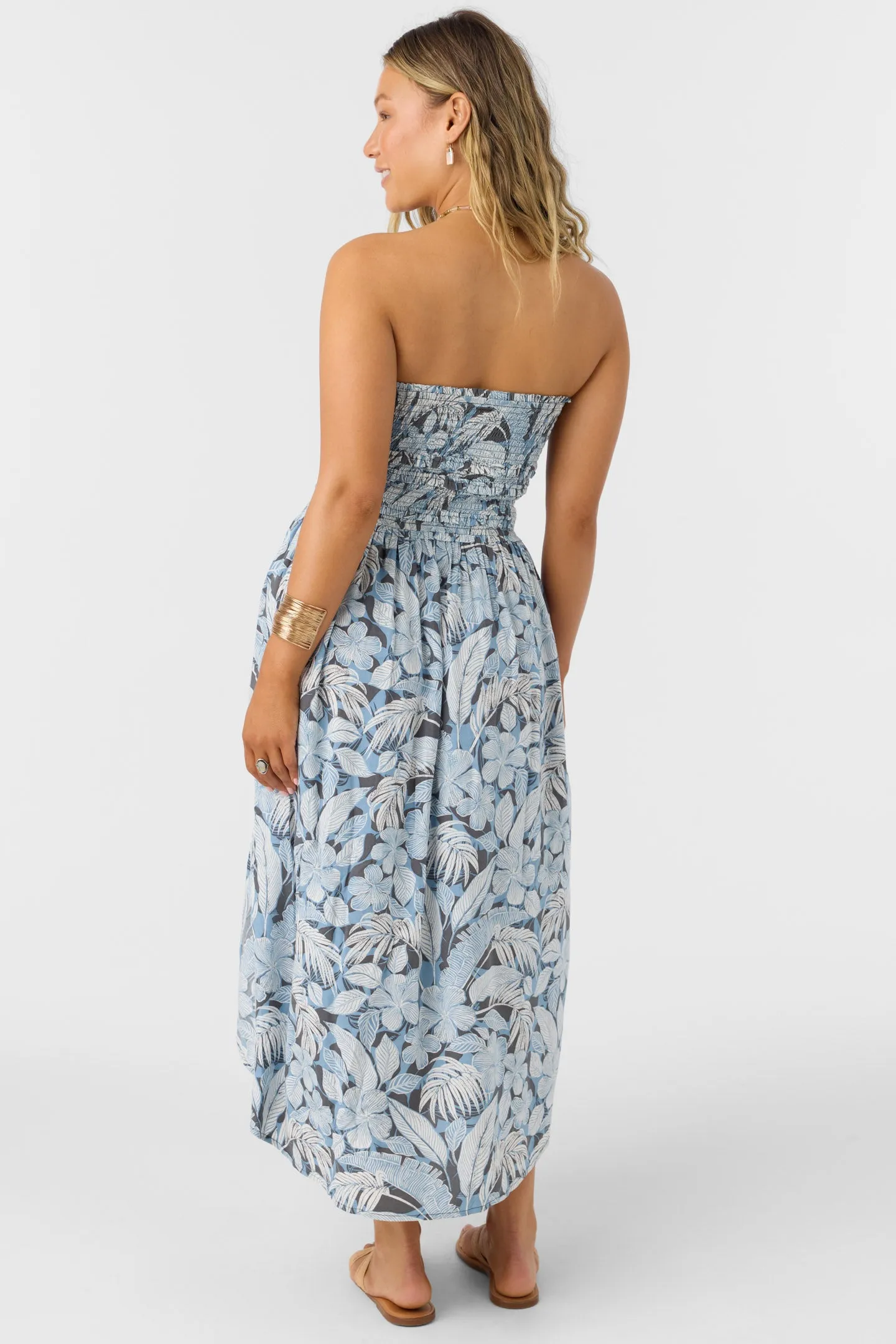 DEVYN PALMETTO FLORAL MIDI DRESS