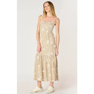 Dex Smocked Sleeveless Midi Dress
