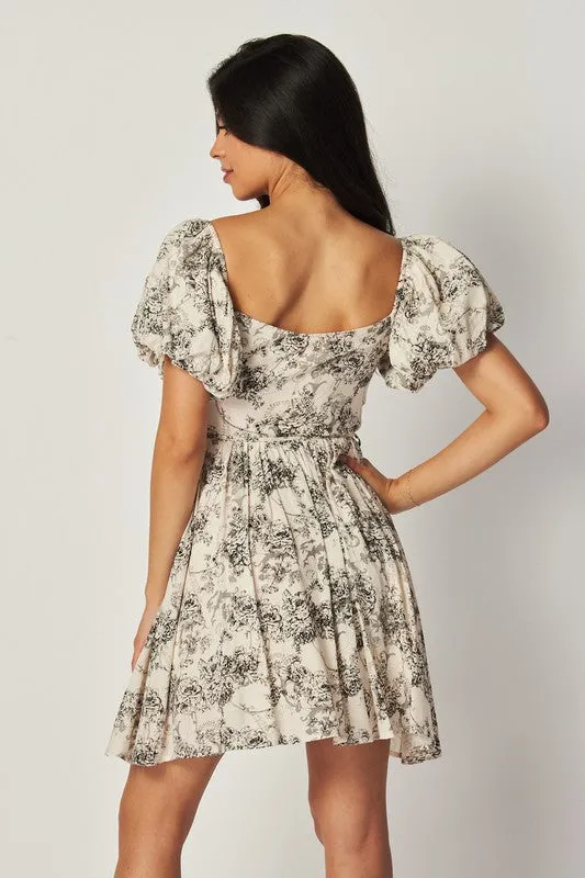 Floral Smocked Mini Dress
