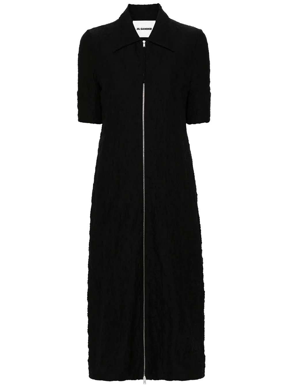 Front Zipper Shirt Dress Cotton