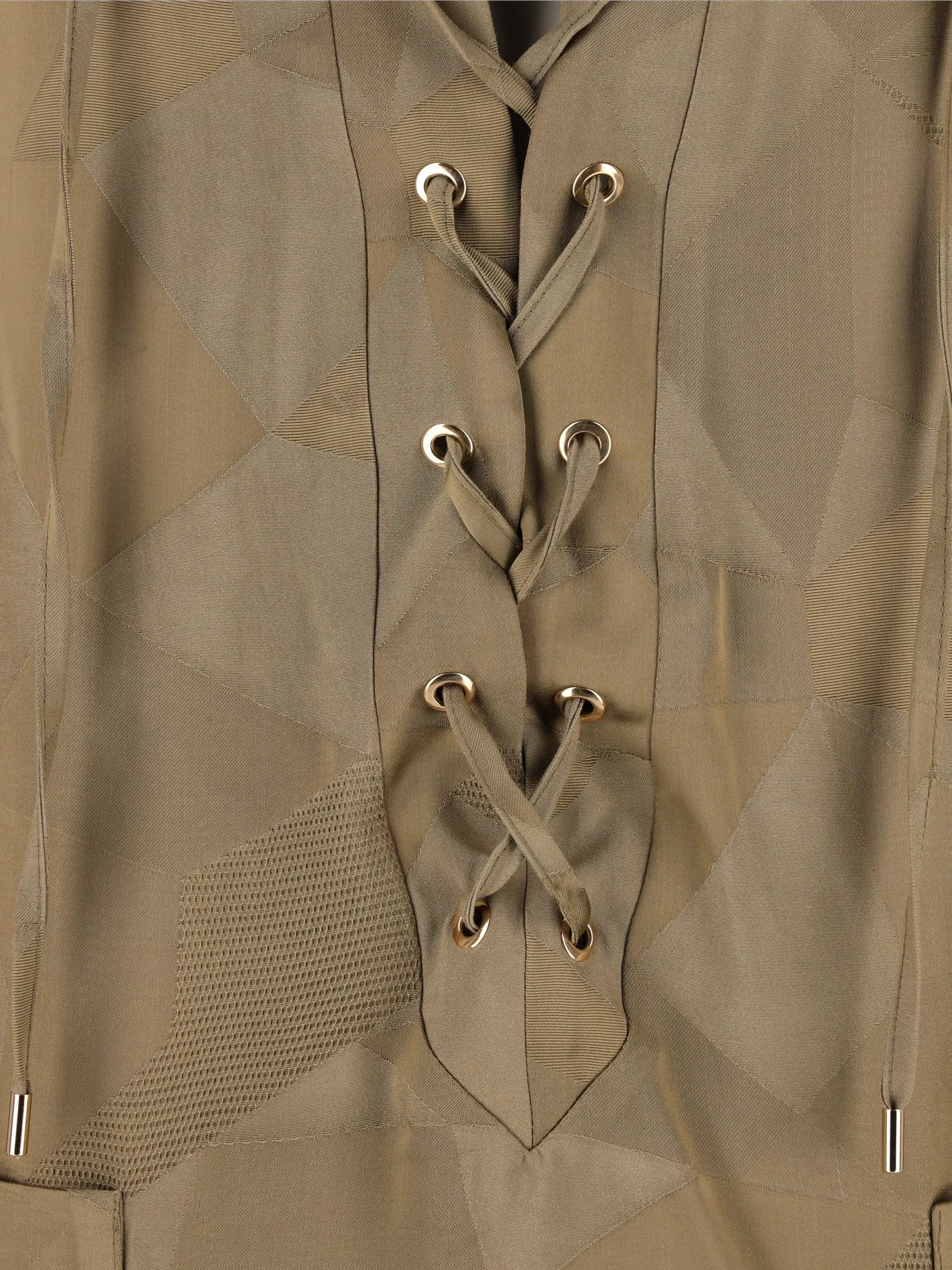 geometric-pattern shirt dress