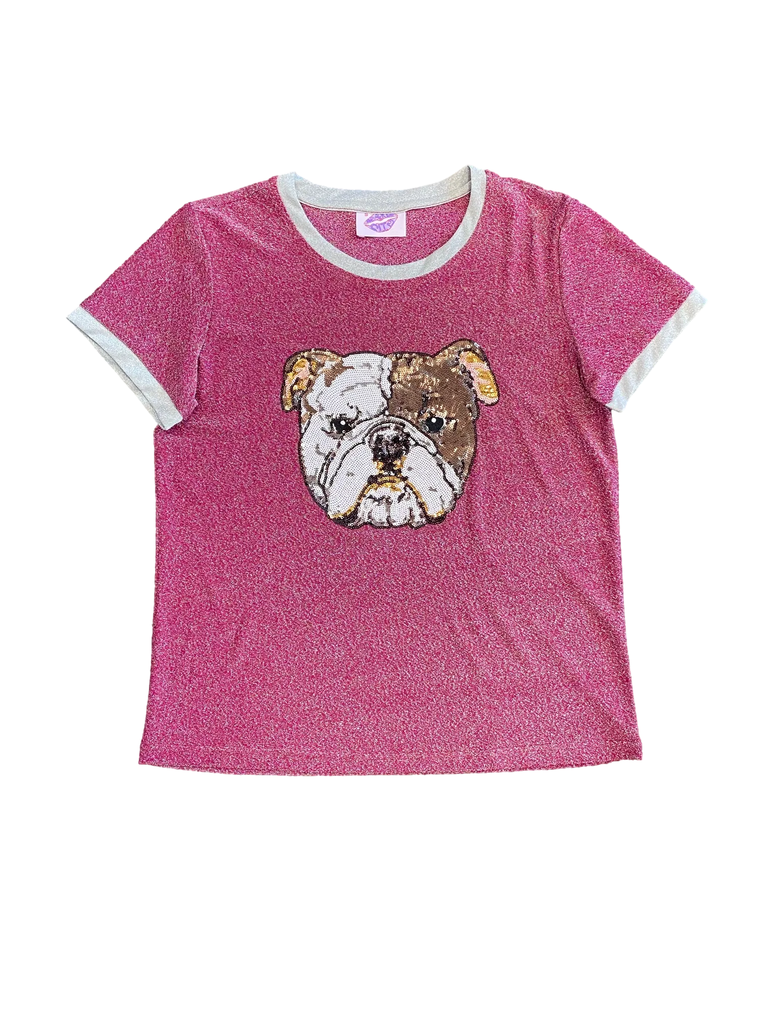 Glitter Bulldog Tee - Maroon
