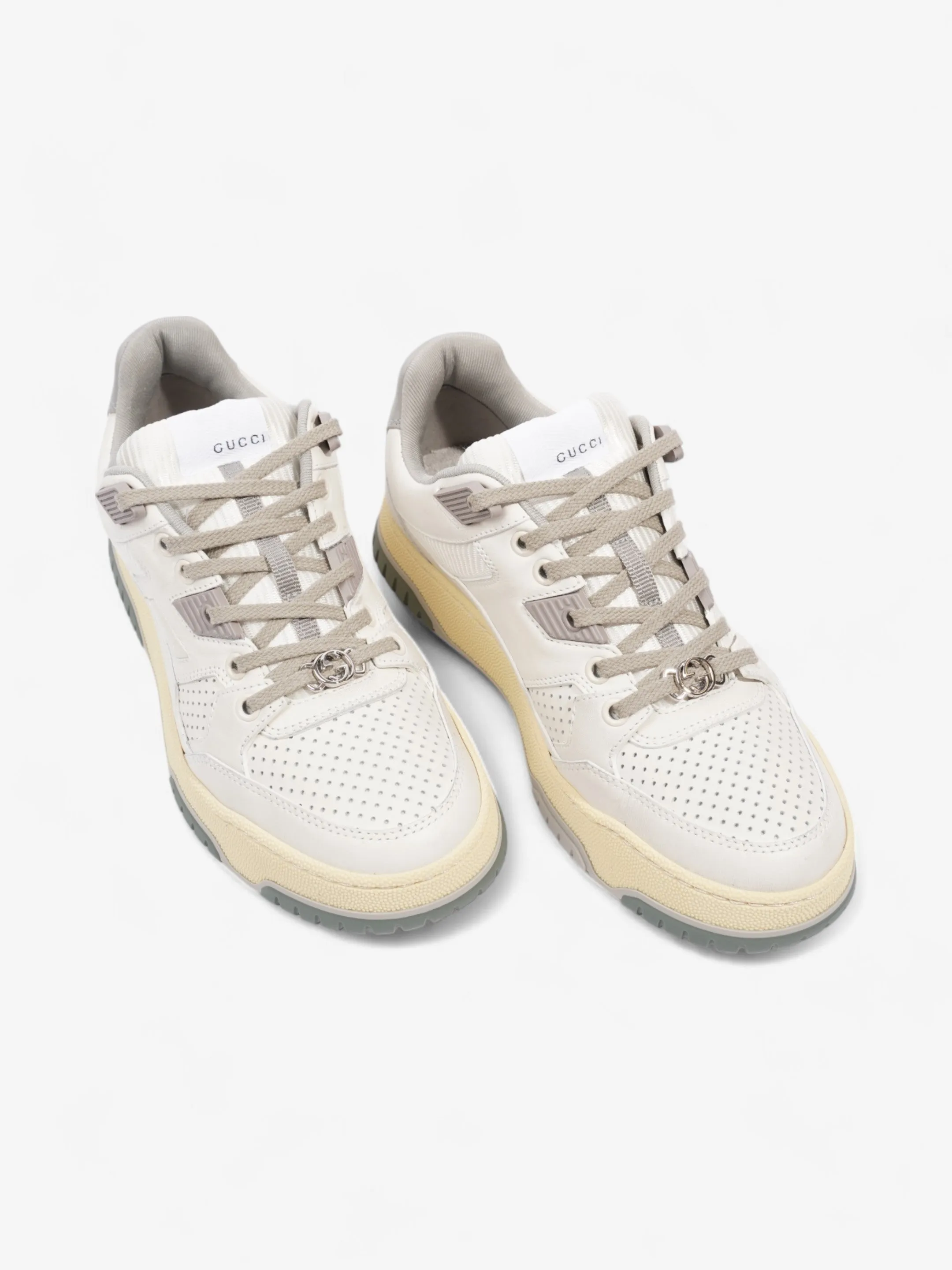 Gucci Distressed Low-tops  Light Grey / Grey / White Leather EU 38.5 UK 5.5