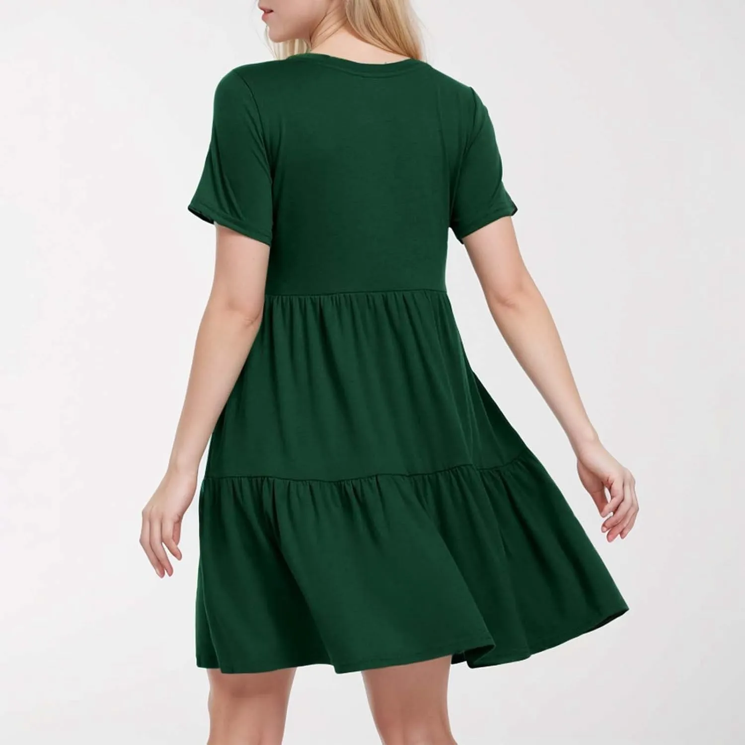 Hort Sleeve T-Shirt Dress for Women Loose 2025 Trendy Sun Dresses Casual Ruched T Shirt Y2K Spring Beach Summer