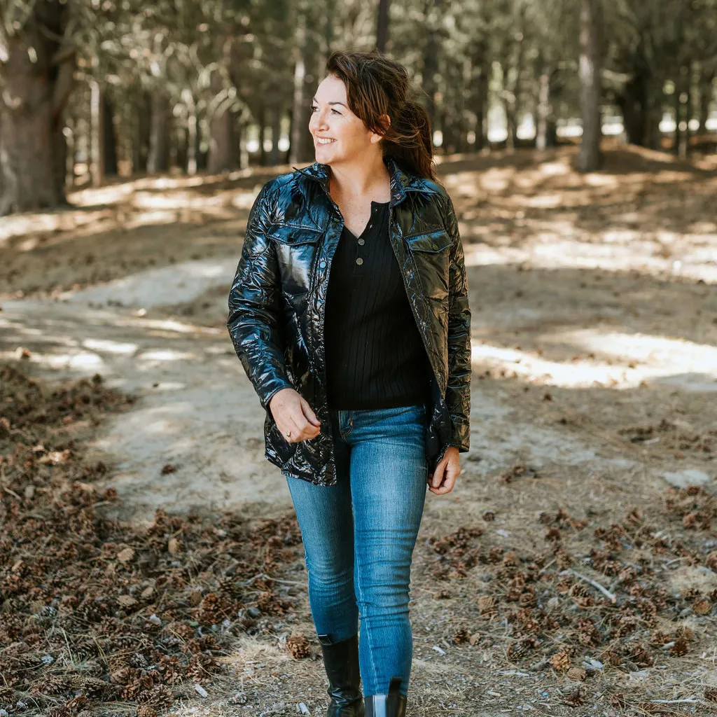 Jess Women's 90/10 Down Quilted Jacket - Black