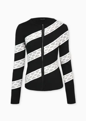 Kelsey - Striped Chain Link Jacket