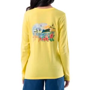 Ladies Sailfish Rays Long Sleeve V-Neck T-Shirt