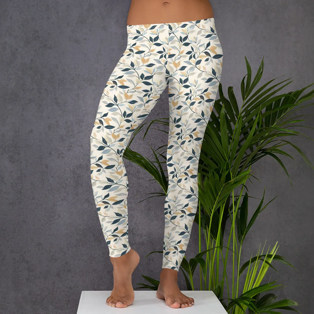 Leafy Design Leggings