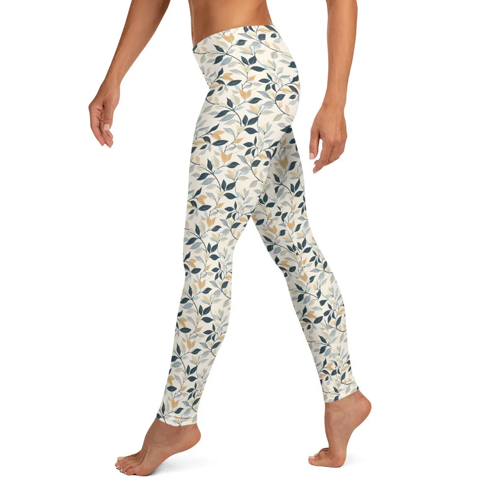 Leafy Design Leggings