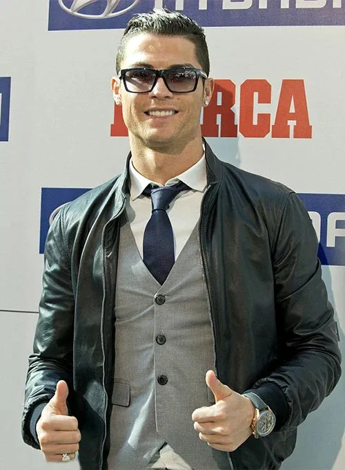 LEATHER JACKET WORN BY CRISTIANO RONALDO
