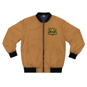 Light Brown "LIONSQUAD" Men's Bomber Jacket (AOP)