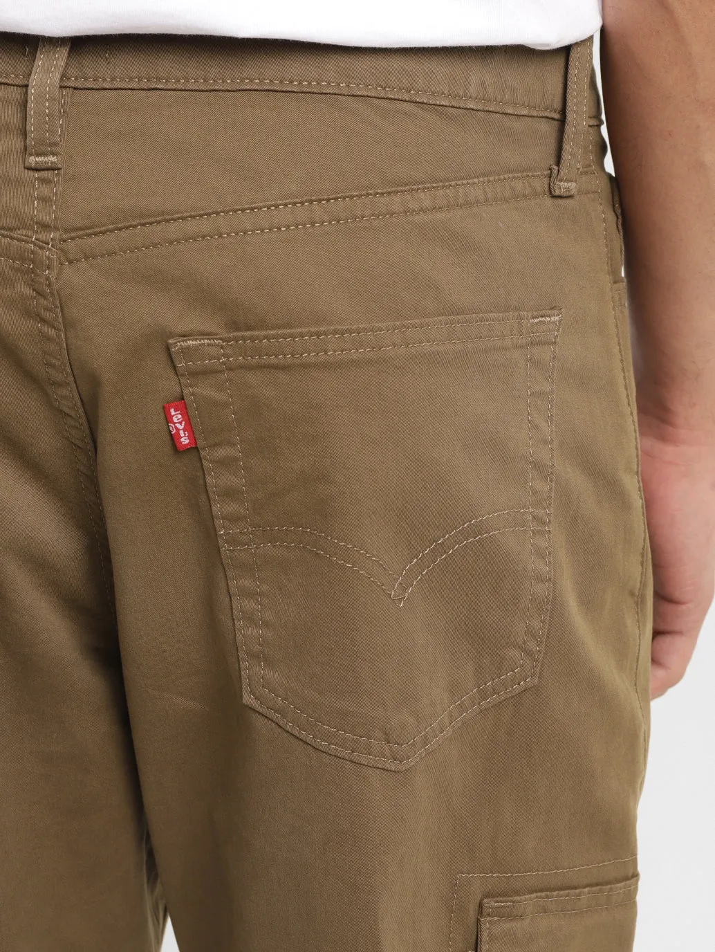 Men's Brown Loose Fit Cargo Trousers
