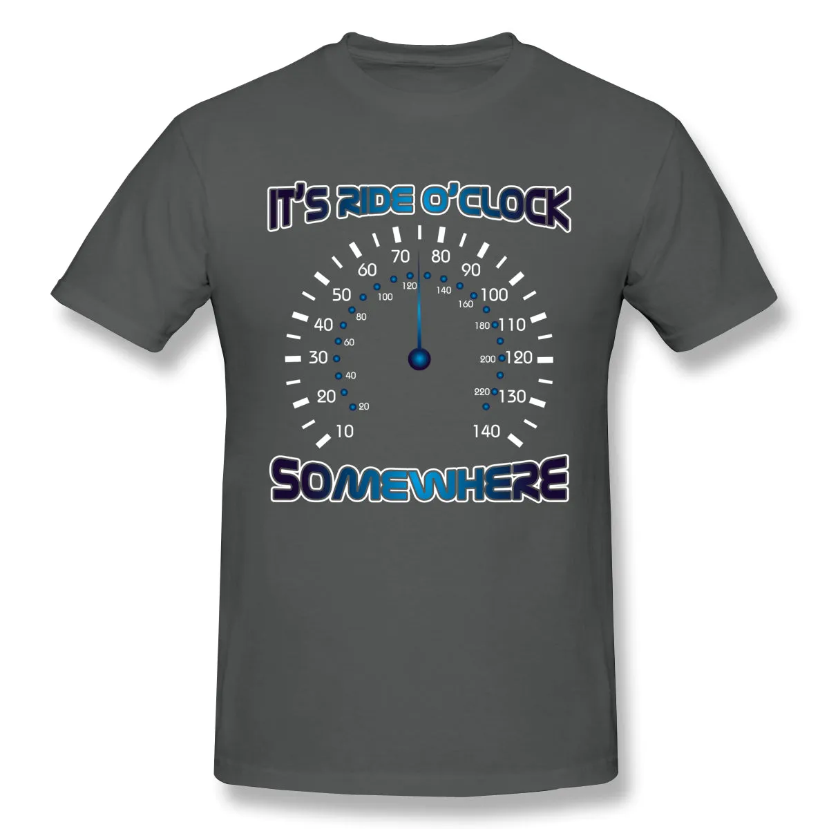 Men's Casual T-shirt Its Ride Oclock Somewhere Comfortable Crew Neck Short Sleeves Tees