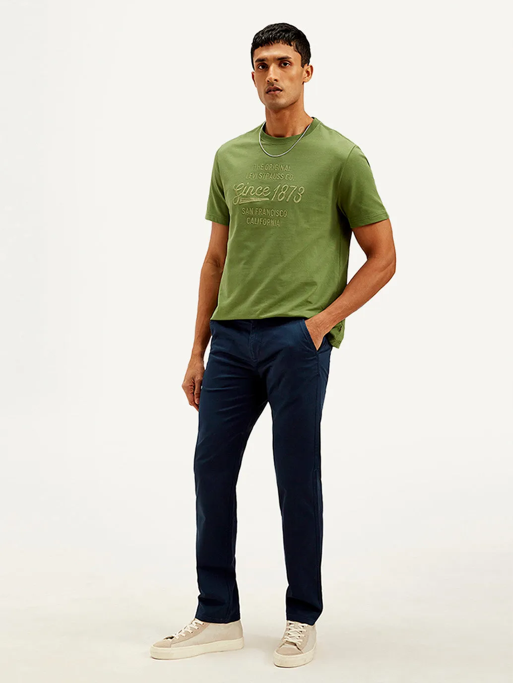 Men's Navy Authentic Straight Fit Chino Pants