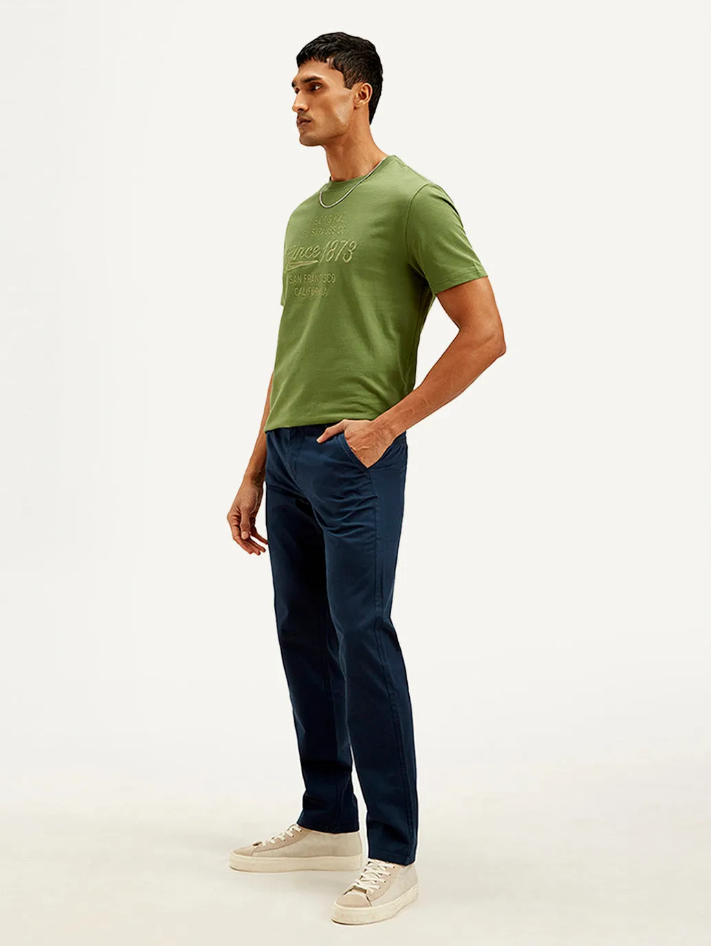 Men's Navy Authentic Straight Fit Chino Pants