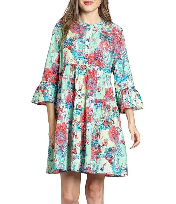 MINT GREEN MULTI DRESS