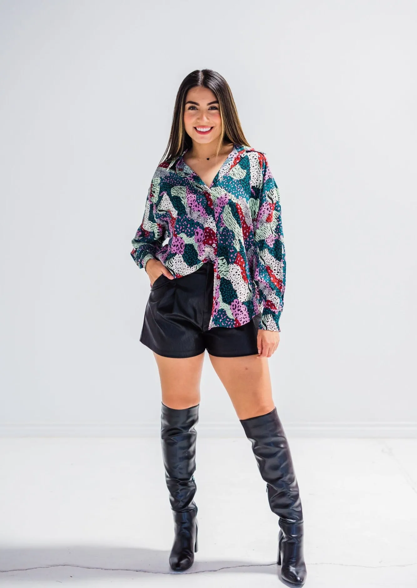 Molly Bracken Wide Printed Shirt