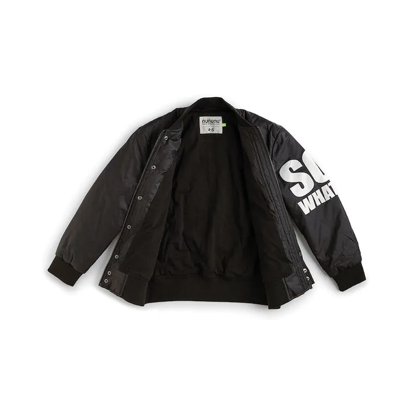 NUNUNU So What! Bomber Jacket Black